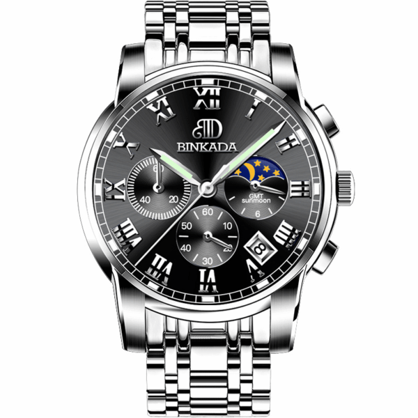 Men's Stainless Steel Quartz Watch - Waterproof, Multiple Color Options