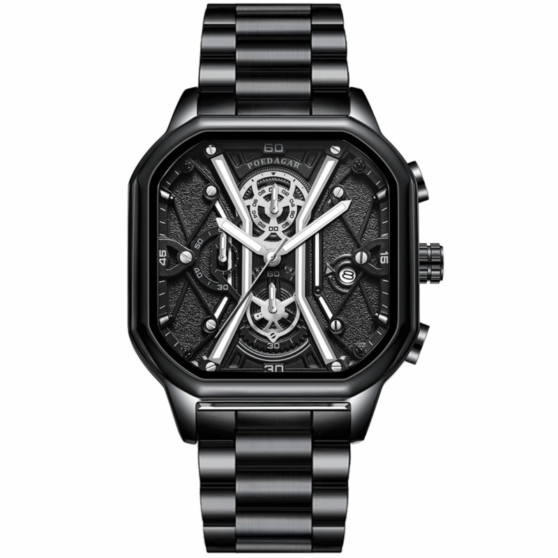 Men's Multifunctional Luminous Quartz Watch - 50M Water Resistant, Genuine Leather/Steel Strap Options (9 Style Variations) - Image 6
